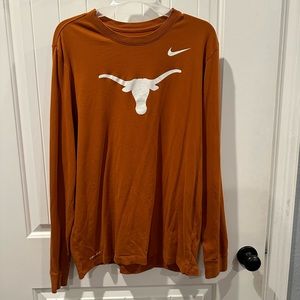 Texas Longhorn Nike Long Sleeve Tee Dri Fit